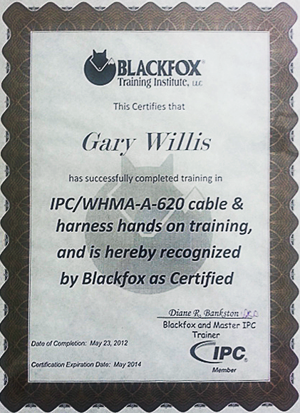 IPC-A-620 Certified Manufacturer